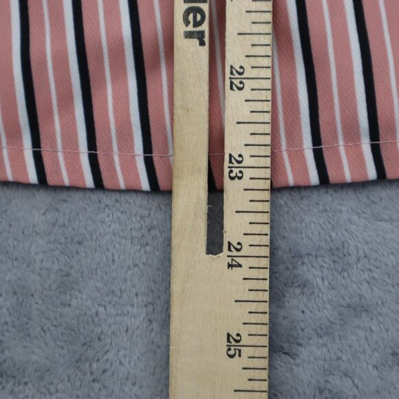 Faballey Shirt Womens L Multicolor Striped Quarter Sleeve VNeck Pullover Blouse - Picture 8 of 16